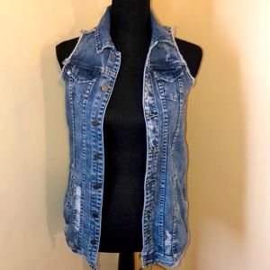 Girls denim vest